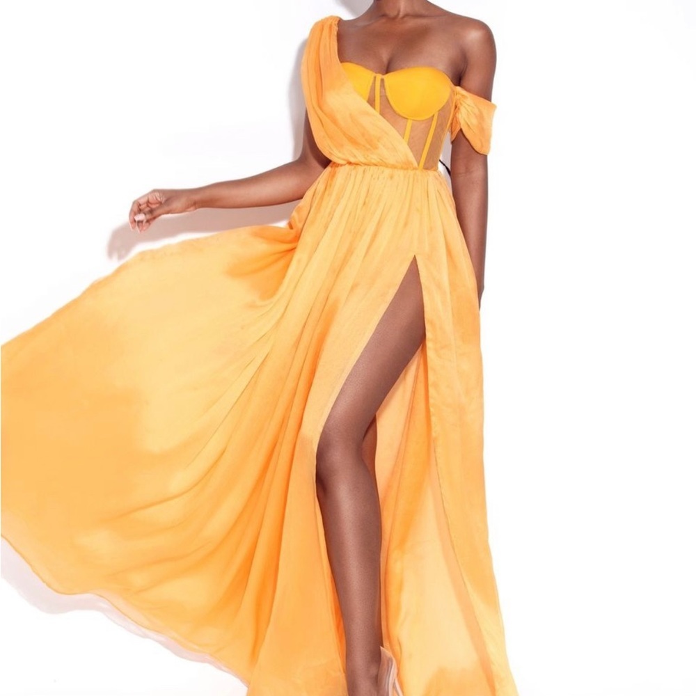 Orange Corset Gown